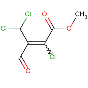 Molecular Structure of 132758-14-6 (2-Butenoic acid, 2,4,4-trichloro-3-formyl-, methyl ester)