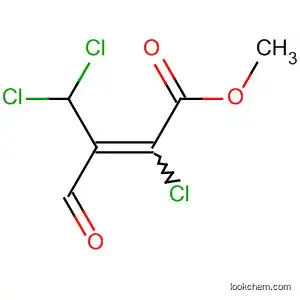 Molecular Structure of 132758-14-6 (2-Butenoic acid, 2,4,4-trichloro-3-formyl-, methyl ester)