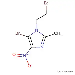 Molecular Structure of 72891-58-8 (1H-Imidazole, 5-bromo-1-(2-bromoethyl)-2-methyl-4-nitro-)