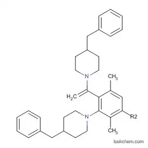 Molecular Structure of 77913-46-3 (Piperidine,
1,1'-[(2,5-dimethyl-1,4-phenylene)bis(methylene)]bis[4-(phenylmethyl)-)