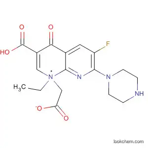 Molecular Structure of 78903-86-3 (1,8-Naphthyridine-3-carboxylic acid,
1-ethyl-6-fluoro-1,4-dihydro-4-oxo-7-(1-piperazinyl)-, acetate)