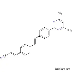 Molecular Structure of 79381-45-6 (2-Propenenitrile,
3-[4-[2-[4-(4,6-dimethyl-2-pyrimidinyl)phenyl]ethenyl]phenyl]-)