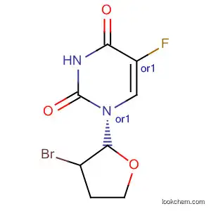 Molecular Structure of 80682-03-7 (2,4(1H,3H)-Pyrimidinedione, 1-(3-bromotetrahydro-2-furanyl)-5-fluoro-,
cis-)