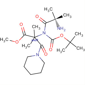 Molecular Structure of 133733-28-5 (Alanine,
N-[(1,1-dimethylethoxy)carbonyl]-2-methylalanyl-DL-2-piperidinecarbonyl
-2-methyl-, methyl ester)