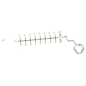Molecular Structure of 133804-78-1 (Pyridinium, 1-[2-[[(heptadecafluorooctyl)sulfonyl]amino]ethyl]-, chloride)
