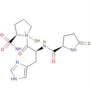 Molecular Structure of 134174-38-2 (L-Prolinamide, 5-thioxo-L-prolyl-L-histidylthio-)