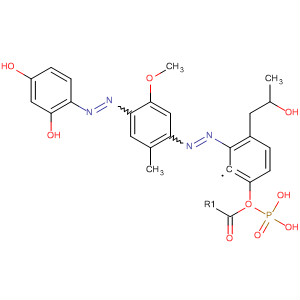 Phosphonic acid, [3-[[4-[(2,4-dihydroxyphenyl)azo]-5-methoxy-2-methylphenyl]azo]phenyl]- , mono(2-hydroxypropyl) ester