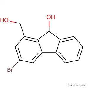 Molecular Structure of 136682-10-5 (9H-Fluorene-1-methanol, 3-bromo-9-hydroxy-)