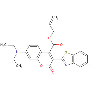 Molecular Structure of 136997-02-9 (2H-1-Benzopyran-4-carboxylic acid,
3-(2-benzothiazolyl)-7-(diethylamino)-2-oxo-, 2-propenyl ester)