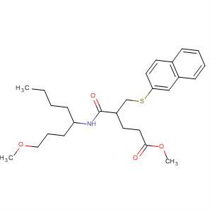 Molecular Structure of 137029-50-6 (Pentanoic acid,
5-[(3-methoxypropyl)pentylamino]-4-[(2-naphthalenylthio)methyl]-5-oxo-,
methyl ester, (S)-)