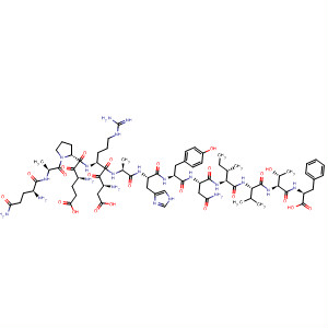 Molecular Structure of 137052-70-1 (L-Phenylalanine,
L-glutaminyl-L-alanyl-L-a-glutamyl-L-prolyl-L-a-aspartyl-L-arginyl-L-alanyl-L
-histidyl-L-tyrosyl-L-asparaginyl-L-isoleucyl-L-valyl-L-threonyl-)