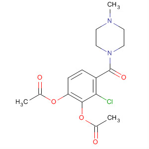 Molecular Structure of 137054-48-9 (Piperazine, 1-[3,4-bis(acetyloxy)-2-chlorobenzoyl]-4-methyl-)