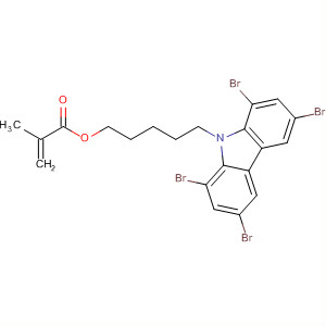 Molecular Structure of 137119-17-6 (2-Propenoic acid, 2-methyl-,
5-(1,3,6,8-tetrabromo-9H-carbazol-9-yl)pentyl ester)
