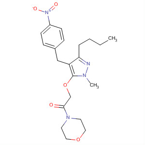Morpholine,  4-[[[3-butyl-1-methyl-4-[(4-nitrophenyl)methyl]-1H-pyrazol-5-yl]oxy]acetyl]  -
