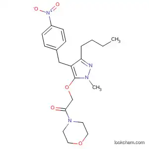 Molecular Structure of 137860-19-6 (Morpholine,
4-[[[3-butyl-1-methyl-4-[(4-nitrophenyl)methyl]-1H-pyrazol-5-yl]oxy]acetyl]
-)
