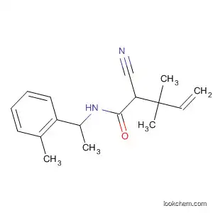 Molecular Structure of 138227-99-3 (4-Pentenamide, 2-cyano-3,3-dimethyl-N-[1-(2-methylphenyl)ethyl]-)
