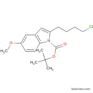 Molecular Structure of 138344-31-7 (1H-Indole-1-carboxylic acid, 2-(4-chlorobutyl)-5-methoxy-,
1,1-dimethylethyl ester)