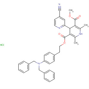 [2,4'-Bipyridine]-3',5'-dicarboxylic acid, 4-cyano-1',4'-dihydro-2',6'-dimethyl-, 2-[4-[bis(phenylmethyl)amino]phenyl]ethyl methyl ester, hydrochloride