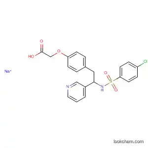 Molecular Structure of 138569-48-9 (Acetic acid,
[4-[2-[[(4-chlorophenyl)sulfonyl]amino]-2-(3-pyridinyl)ethyl]phenoxy]-,
monosodium salt)
