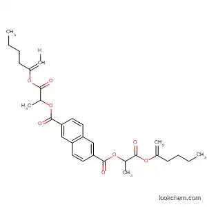 Molecular Structure of 138585-83-8 (2,6-Naphthalenedicarboxylic acid,
bis[2-(2-hexenyloxy)-1-methyl-2-oxoethyl] ester, (E,E)-)