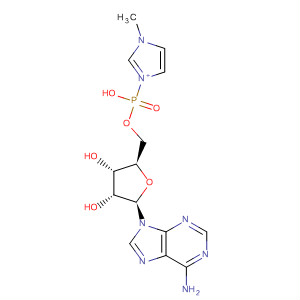 Molecular Structure of 138592-70-8 (Adenosine, 5'-[hydrogen (3-methyl-1H-imidazolium-1-yl)phosphonate])
