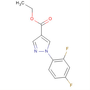 Molecular Structure of 138907-77-4 (1H-Pyrazole-4-carboxylic acid, 1-(2,4-difluorophenyl)-, ethyl ester)