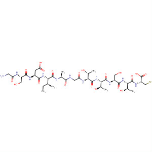 Molecular Structure of 138948-49-9 (L-Cysteine,
N-[N-[N-[N-[N-[N-[N-[N-[N-(N-glycyl-L-seryl)-L-a-aspartyl]-L-isoleucyl]-L-
alanyl]glycyl]-L-threonyl]-L-threonyl]-L-seryl]-L-threonyl]-)