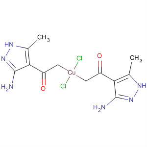 Molecular Structure of 138954-17-3 (Copper, bis[1-(3-amino-5-methyl-1H-pyrazol-4-yl)ethanone]dichloro-)