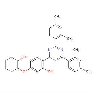 Molecular Structure of 138968-45-3 (Phenol,
2-[4,6-bis(2,4-dimethylphenyl)-1,3,5-triazin-2-yl]-5-[(2-hydroxycyclohexyl
)oxy]-)