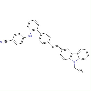 Molecular Structure of 138997-16-7 (Benzonitrile,
4-[[4-[2-(9-ethyl-9H-carbazol-3-yl)ethenyl]phenyl]phenylamino]-)