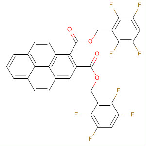 Molecular Structure of 139623-27-1 (1,2-Pyrenedicarboxylic acid, bis[(2,3,5,6-tetrafluorophenyl)methyl] ester)