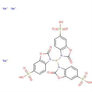 Molecular Structure of 140212-97-1 (6-Benzoxazolesulfonic acid,
3,3',3''-phosphinylidynetris[2,3-dihydro-2-oxo-, trisodium salt)