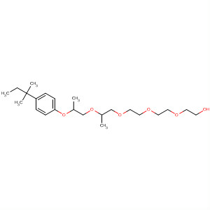 Molecular Structure of 141267-45-0 (3,6,9,12-Tetraoxapentadecan-1-ol,
14-[4-(1,1-dimethylpropyl)phenoxy]-11-methyl-)