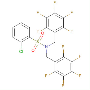 Molecular Structure of 141541-08-4 (Benzenesulfonamide, 2-chloro-N,N-bis[(pentafluorophenyl)methyl]-)