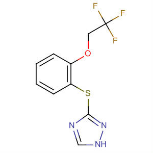 Molecular Structure of 141547-55-9 (1H-1,2,4-Triazole, 3-[[2-(2,2,2-trifluoroethoxy)phenyl]thio]-)