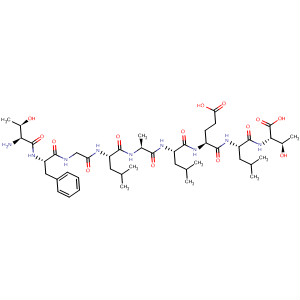 Molecular Structure of 141547-61-7 (L-Threonine,
N-[N-[N-[N-[N-[N-[N-(N-L-threonyl-L-phenylalanyl)glycyl]-L-leucyl]-L-alanyl
]-L-leucyl]-L-a-glutamyl]-L-leucyl]-)