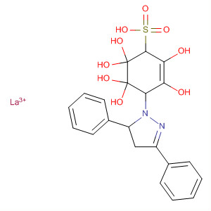 Molecular Structure of 141547-77-5 (Benzenesulfonic acid, 4-(4,5-dihydro-3,5-diphenyl-1H-pyrazol-1-yl)-,
lanthanum(3+) salt, hexahydrate)