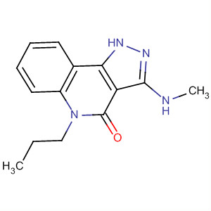 Molecular Structure of 141574-20-1 (4H-Pyrazolo[4,3-c]quinolin-4-one,
1,5-dihydro-3-(methylamino)-5-propyl-)