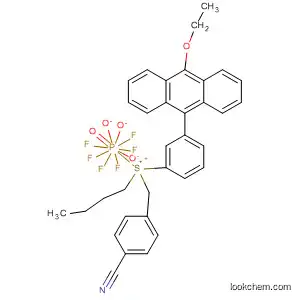 Molecular Structure of 141750-96-1 (Sulfonium,
butyl[(4-cyanophenyl)methyl][3-(10-ethoxy-9-anthracenyl)phenyl]-,
hexafluorophosphate(1-))