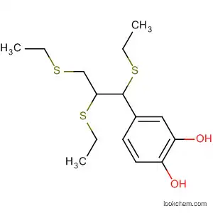 Molecular Structure of 141890-08-6 (1,2-Benzenediol, 4-[1,2,3-tris(ethylthio)propyl]-)