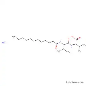 Molecular Structure of 141896-70-0 (L-Valine, N-[N-(1-oxododecyl)-L-valyl]-, monosodium salt)