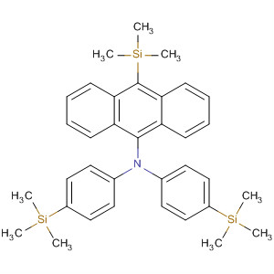 Molecular Structure of 141919-44-0 (9-Anthracenamine, 10-(trimethylsilyl)-N,N-bis[4-(trimethylsilyl)phenyl]-)