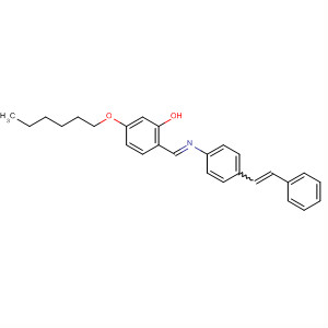Molecular Structure of 141928-02-1 (Phenol, 5-(hexyloxy)-2-[[[4-(2-phenylethenyl)phenyl]imino]methyl]-, (E,E)-)