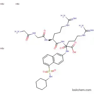 Molecular Structure of 141929-97-7 (L-Argininamide,
glycylglycyl-L-arginyl-N-[5-[(cyclohexylamino)sulfonyl]-2-naphthalenyl]-,
trihydrobromide)