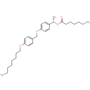 Molecular Structure of 142630-72-6 (Heptanoic acid, 1-[4-[[4-(octyloxy)phenyl]methoxy]phenyl]ethyl ester,
(S)-)