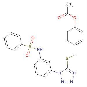 Molecular Structure of 142753-19-3 (Benzenesulfonamide,
N-[3-[5-[[[4-(acetyloxy)phenyl]methyl]thio]-1H-tetrazol-1-yl]phenyl]-)