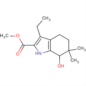 Molecular Structure of 142762-37-6 (1H-Indole-2-carboxylic acid,
3-ethyl-4,5,6,7-tetrahydro-7-hydroxy-6,6-dimethyl-, methyl ester)
