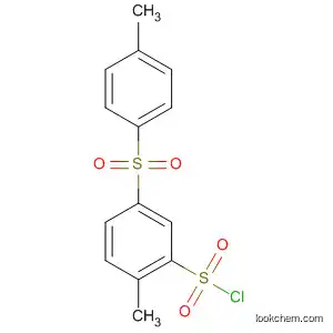 Molecular Structure of 142790-05-4 (Benzenesulfonyl chloride, 2-methyl-5-[(4-methylphenyl)sulfonyl]-)