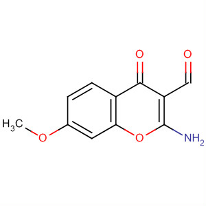 4H-1-Benzopyran-3-carboxaldehyde, 2-amino-7-methoxy-4-oxo-
