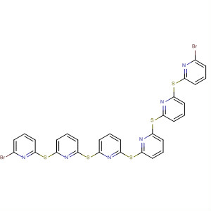 Molecular Structure of 142802-52-6 (Pyridine, 2,2'-thiobis[6-[[6-[(6-bromo-2-pyridinyl)thio]-2-pyridinyl]thio]-)